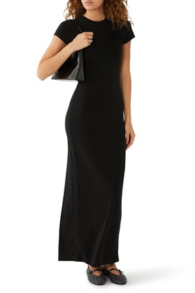 Şık Jersey Midi Elbise - Modern ve Rahat