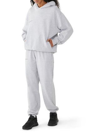 365 Kapşonlu Sweatshirt - Gri Melanj