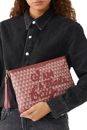 I am a Plastik Torba Motifli Çanta