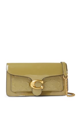 Coach Tabby İmza Parlak Deri Clutch Çanta - Yeşil
