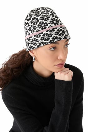 Kate Spade Metalik Çiçekli Bere - SİYAH