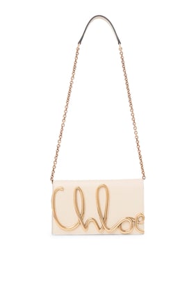 Chloe Logo Küçük Çanta - Bej