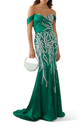 Şık Off-Shoulder Elbise