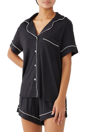 Gisele Kısa Pijama Takımı - Siyah