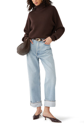 Agolde Fran Düşük Bel Düz Jean