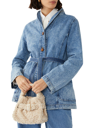 Kare Şekilli Scrunchy El Çantası