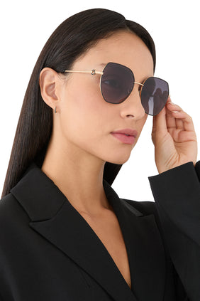 Bvlgari Logo Yuvarlak Güneş Gözlüğü