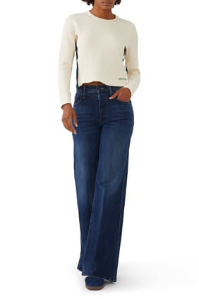 Şık Konfor: Mother Denim Kısa Sweatshirt