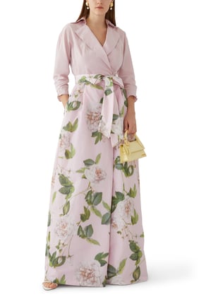 Şifon Çiçek Desenli Gömlek Elbise - Teri Jon