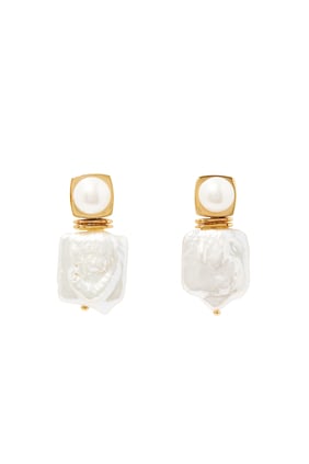 Kare İnci Tasarım Küpeler