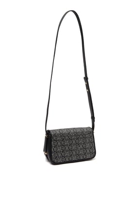 Kate Spade Çiçek Desenli Küçük Askılı Çanta - SİYAH