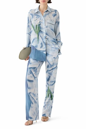 Çizgili Detaylı Pijama Pantolonu