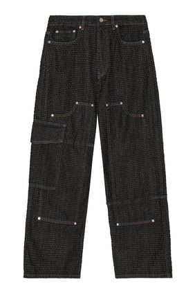 Şık ve Rahat Fluffy Denim İşçi Jean Pantolon