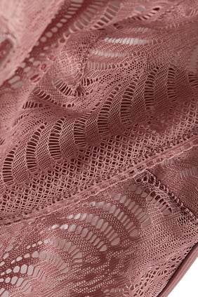 Dantel Dikişsiz Üçgen Sütyen - Pembe