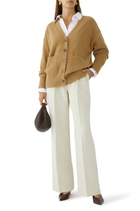 Kadın Oversize Peluş Hırka - Kahverengi