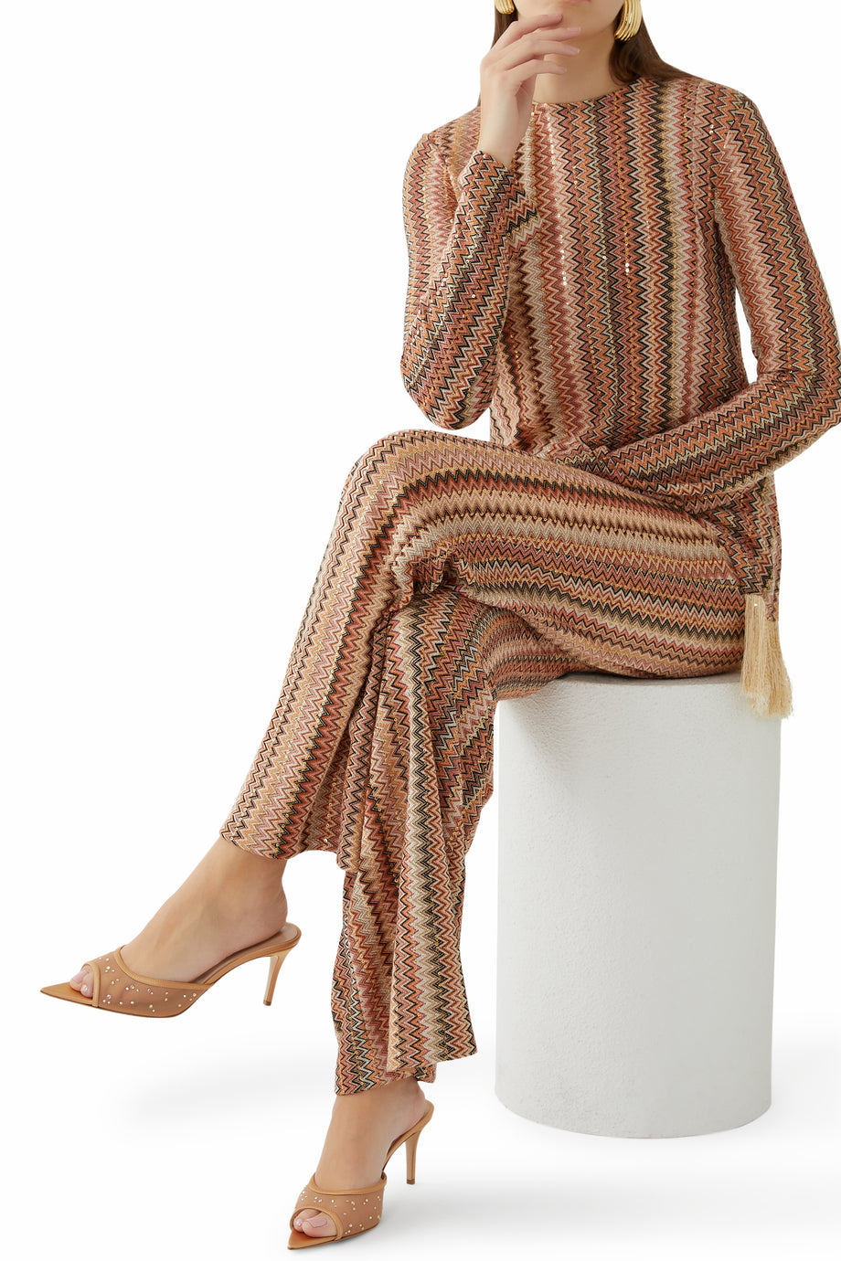 Lisa 75 Mesh Parıltılı Mules