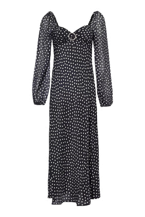 Modern Vintage İpek Midi Elbise