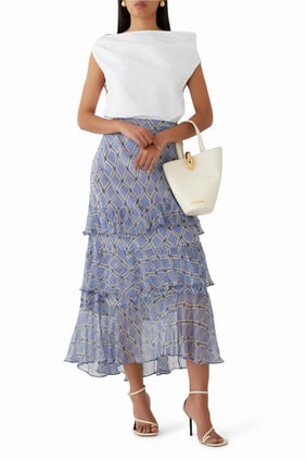 Preslee Katmanlı Midi Etek - Vintage Şıklık