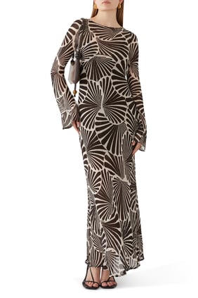 Lottie Maxi Elbise - Bej Renk