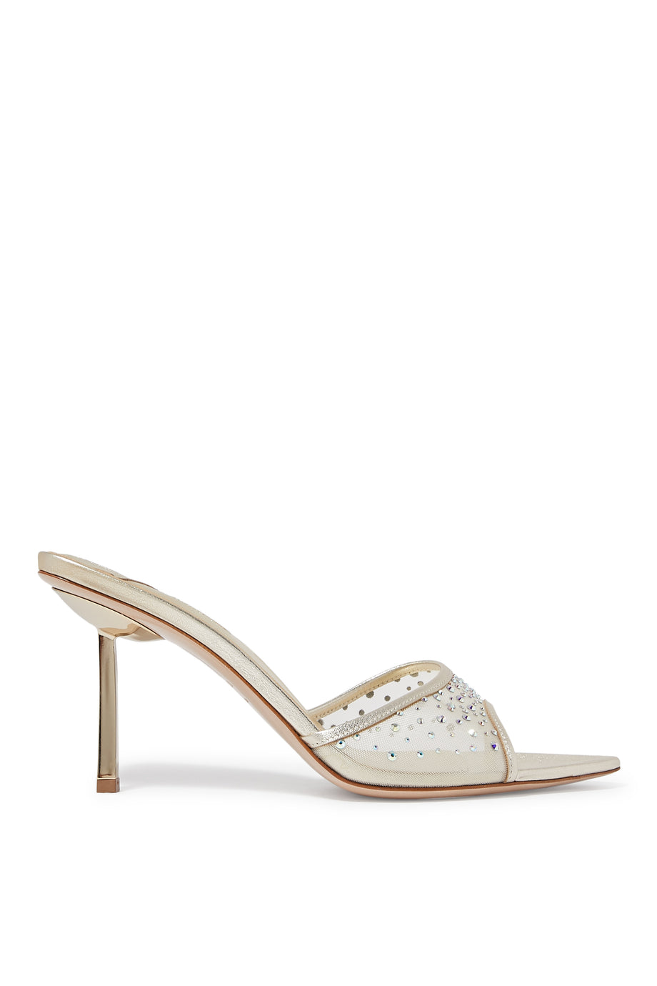 Nicole Kristal Detaylı Mesh 80 Mules