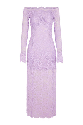 Asimetrik Uzun Dantel Elbise