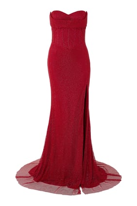 Simli Abiye Elbise - Jovani