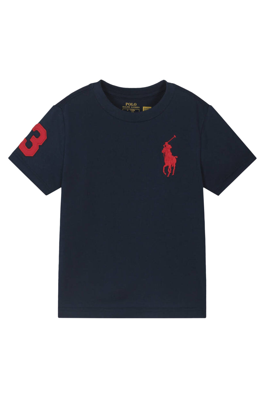 Çocuklar İçin Polo Ralph Lauren Büyük Atlı Pamuklu Tişört - Lacivert