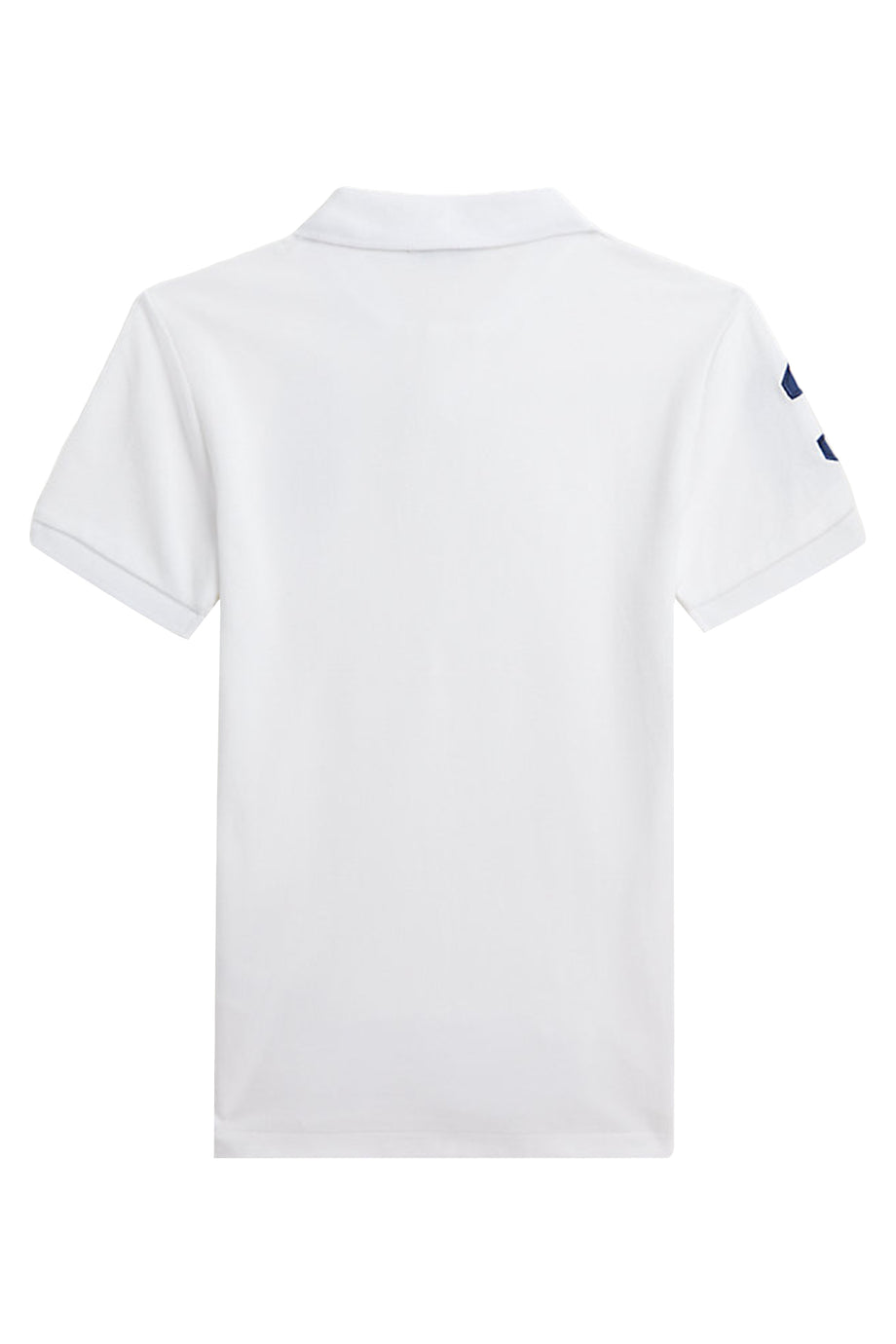 Çocuk Slim Fit Pamuklu Ağı Mesh Polo Tişört - BEYAZ