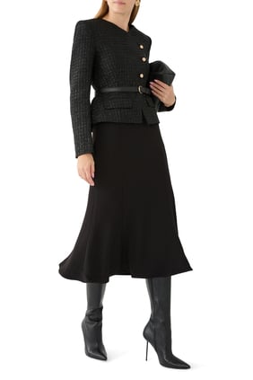 Asimetrik Midi Elbise - Boucle