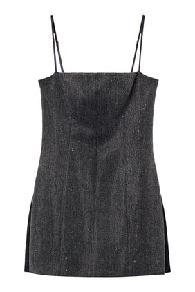 Kare Yaka Mini Elbise