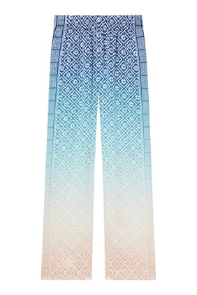 Jacquard Gradyan İpek Pantolon