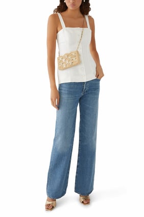 1969 Raffia Nano Çanta - Şık ve Zamanı Aşan Tasarım