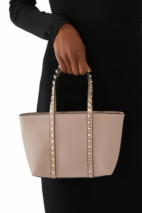 Rockstud Deri Tote Çanta - Şıklığı Yakalayın