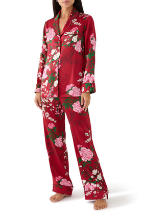 Lila Tardieu Çiçek Desenli Pijama Takımı