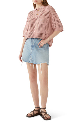 Joana Pamuk Triko Polo Tişört