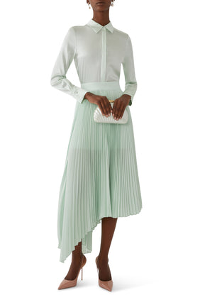 Alice + Olivia Brady İnce Düğmeli Gömlek