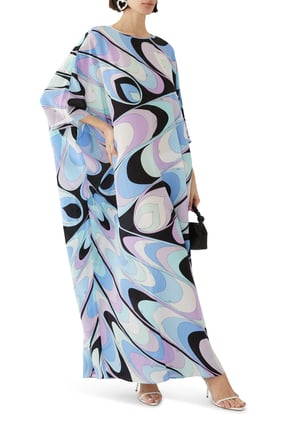 Pucci Onde-Desen İpek Kaftan