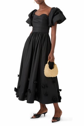 Miranda Rose Midi Elbise