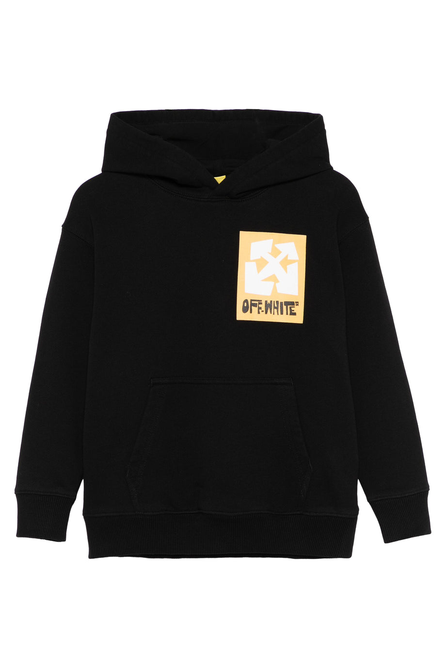 Çocuk Büyük Etiket Kapüşonlu Sweatshirt - Off-White