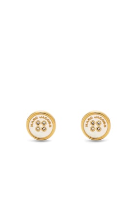 Marc Jacobs Buton Küpe - Beyaz