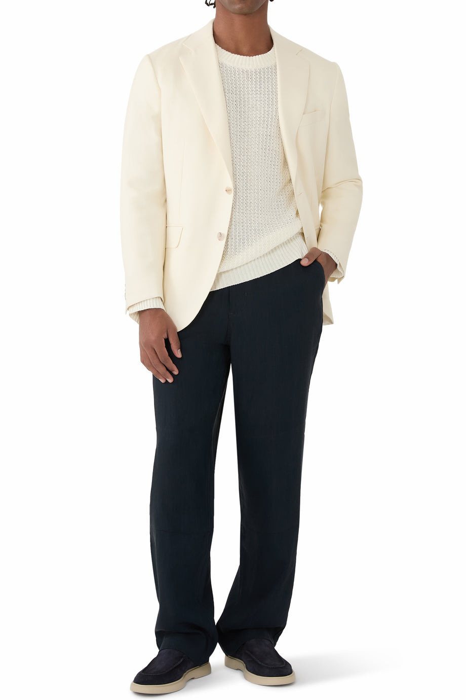 Kaşmir ve İpek Jersey Blazer