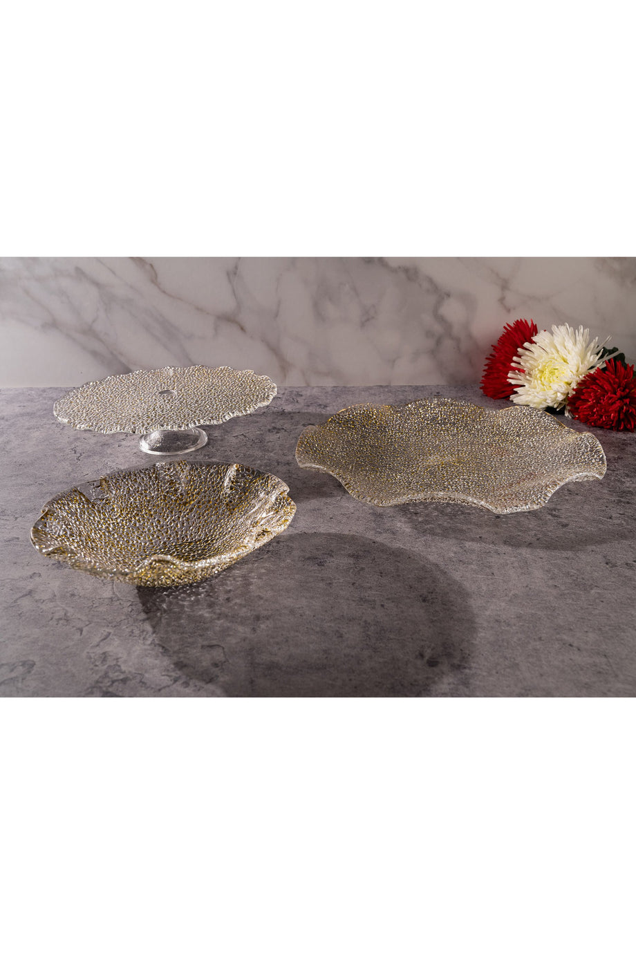 Special Gold Scalloped Tabak – Şık Altın Dokunuşla Zarif Sunum