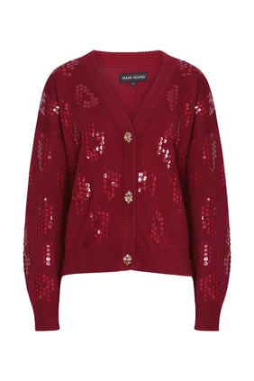 Izaak Azanei Taş İşlemeli Kısa Hırka