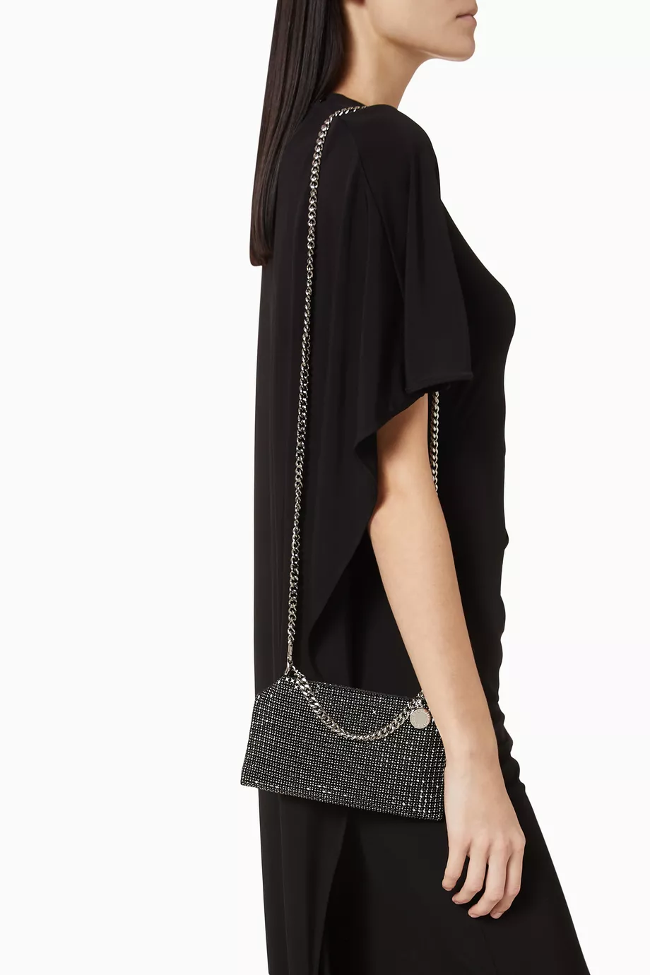 Falabella Kristal File Omuz Çantası, El İşçiliği & Vegan Süet