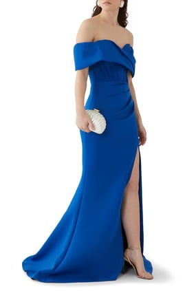 Omuz Açık Şık Elbise - Jovani Koleksiyonu