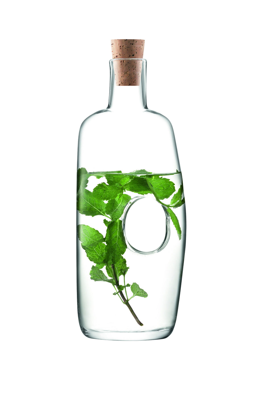 El Yapımı Cam Karaf Mantar Tıpalı 1 Litre
