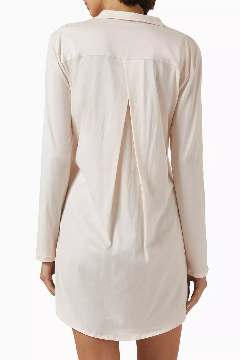 Pamuklu Boyfriend Gecelik Açık Pembe Zarif Tasarım