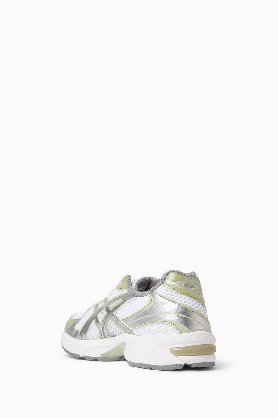 Gel-1130 Beyaz Yeşil File Sneaker 2000'ler Tarzı Rahat Yürüyüş ve Günlük Ayakkabı