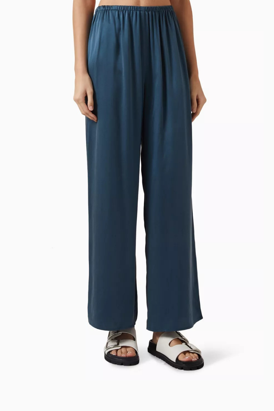 Austin İpek Charmeuse Pantolon Aegean Blue Rahat ve Şık