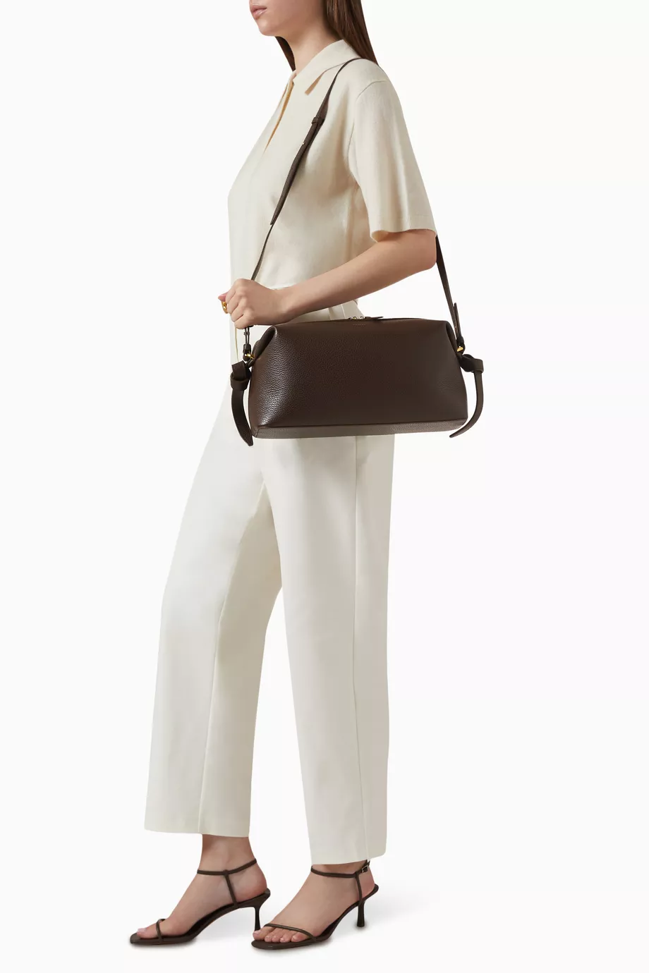 Yuzefi Brioche Duffle Çanta, Çakıllı Deri, Günlük & Seyahat